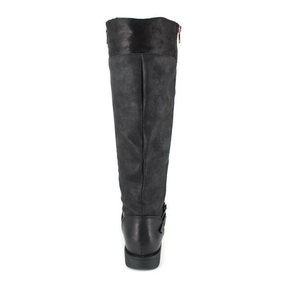 ZIGI SOHO Womens Black Faux Firm Trim Stripes Stephany Riding Boot 8.5 M - Picture 2 of 4